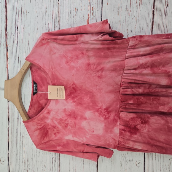 BloomChic Elegant Pink Tie-Dye Dress Womens Size 12 - Picture 11 of 14